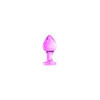 Plug anal boule en verre rose  n°31 Glossy 